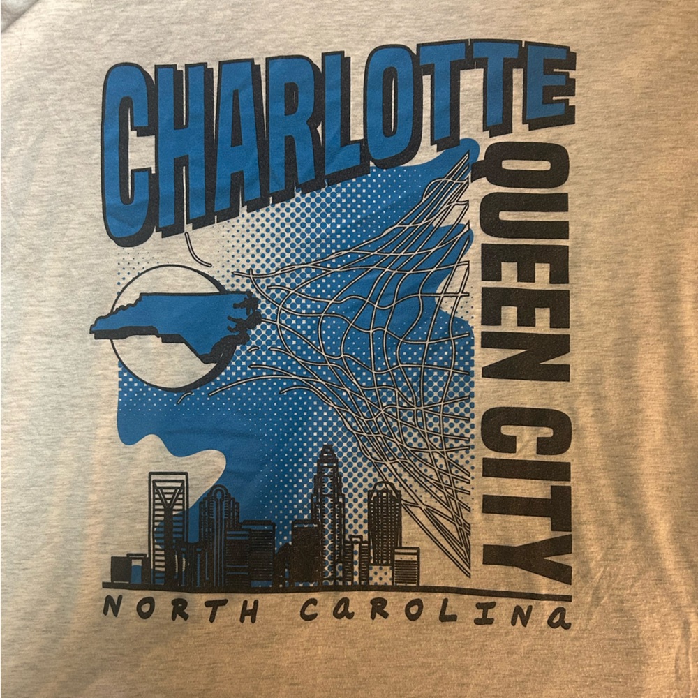 Charlotte Queen City Gray Graphic Men's Shirt